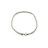 White gold anchor link bracelet | 19 cm