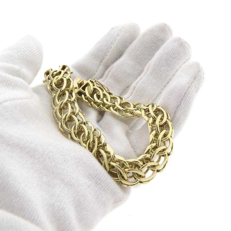Image 2 of Solid gold Prince of Wales link bracelet.