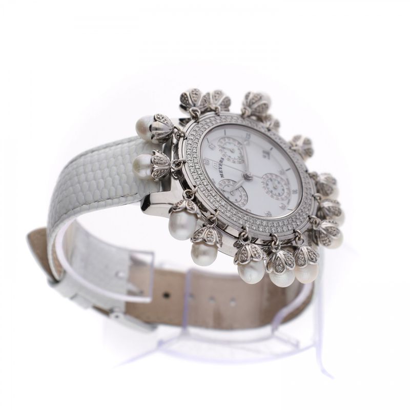 Image 7 of Meyers Lady Diamond & Pearl 101500; Women's Watch with Diamonds