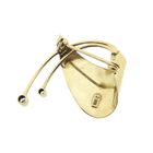 Image 4 of Gold abstract brooch with zirconia