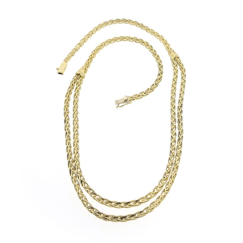 Image 8 of Gold foxtail link necklace