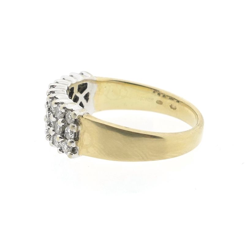 Image 7 of Golden Diamonde pavé ring with diamond; 1.08 ct.