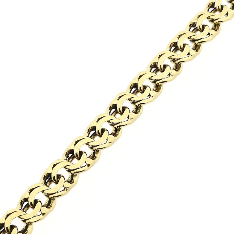 Afbeelding 8 van Massief gouden platte Prince of Wales schakelarmband | 21 cm