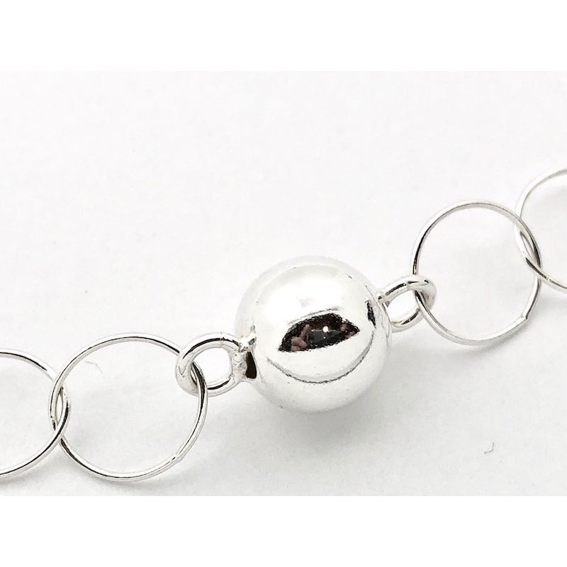 Image 3 of Silver necklace with beads | Stefani St. Jacques | 50 cm