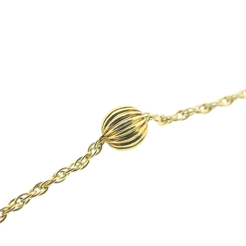 Image 4 of Golden twisted link chain with balls.
