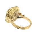 Image 8 of Gold Victorian ring with emerald and rose-cut diamonds; approx. 0.40 ct.