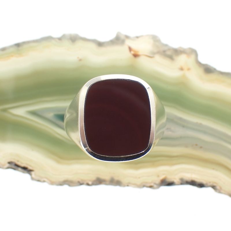 Image 2 of Signet ring set with carnelian