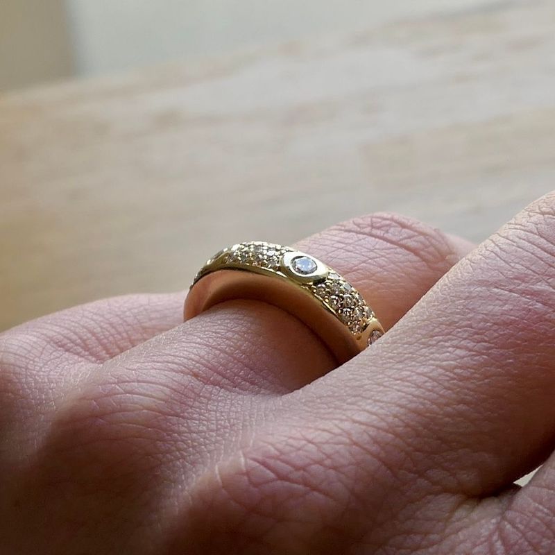 Image 7 of Gold ring with diamonds; 0.67 ct.