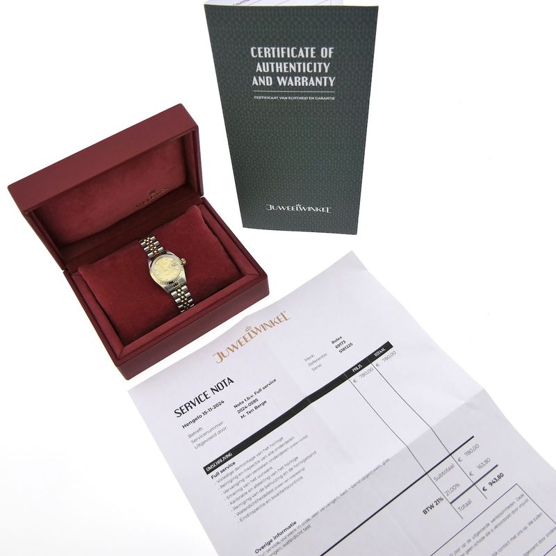 Image 9 of Rolex Lady-Datejust 26mm 69173; 18k. Vintage 18k. gold/steel women's watch