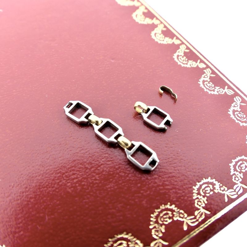 Image 12 of 18K Cartier Santos gold/steel link bracelet | 19 cm (+ extra links)