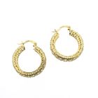 Image 5 of Gold earrings with zirconia | Ø 23.5 mm