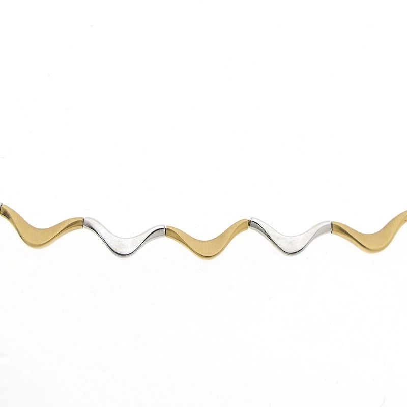 Image 3 of Two-tone gold fantasy link necklace