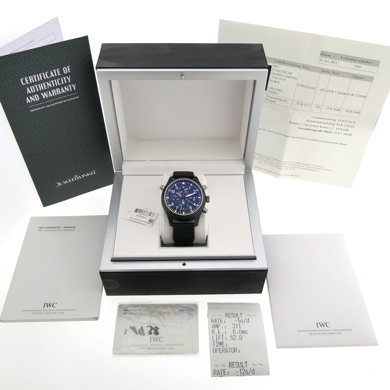 Image 4 of IWC Pilot's Watch Double Chronograph 'Topgun' IW379901; Automatic men's watch