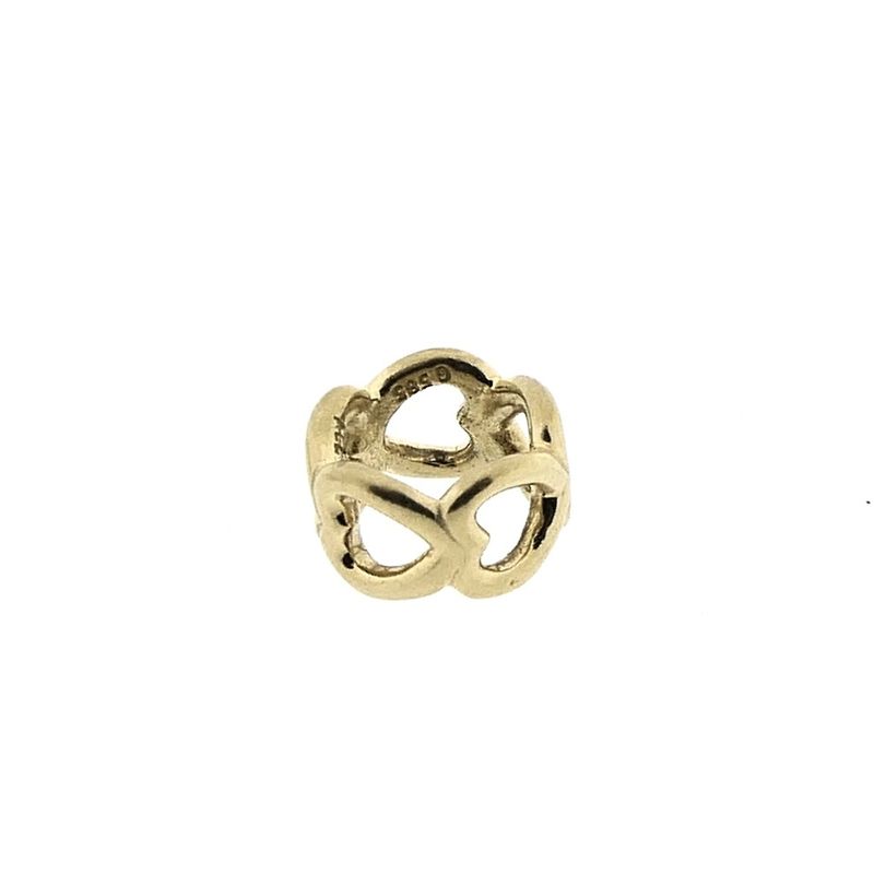 Image 3 of Pandora charm; Gold; Open Heart Charm