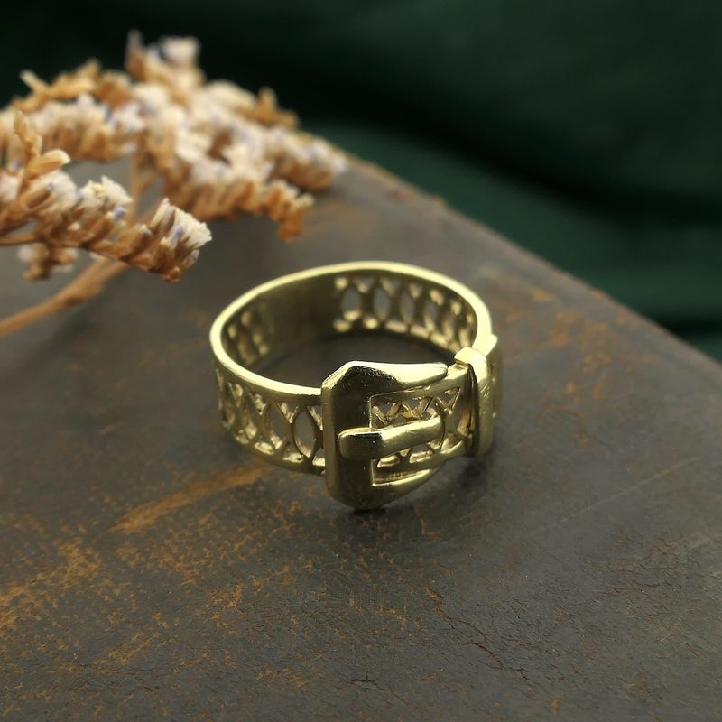 Image 2 of Gold ring from a belt with buckle | Vintage