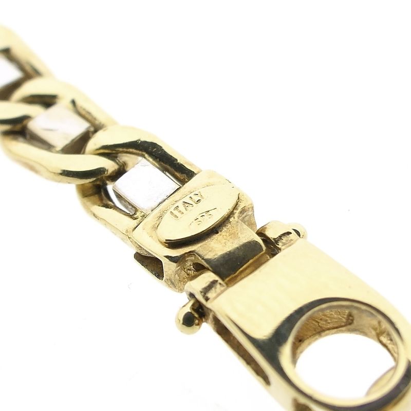 Image 5 of Gold long gourmet link necklace