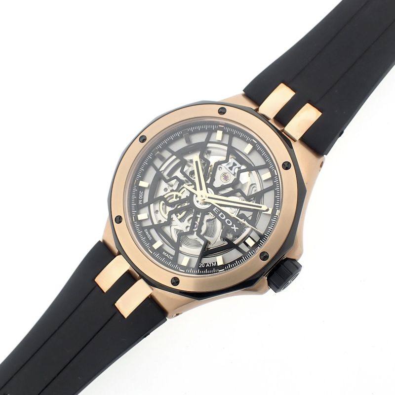 Image 9 of Edox Delfin Mecano 'Skeleton'; Automatic men's watch