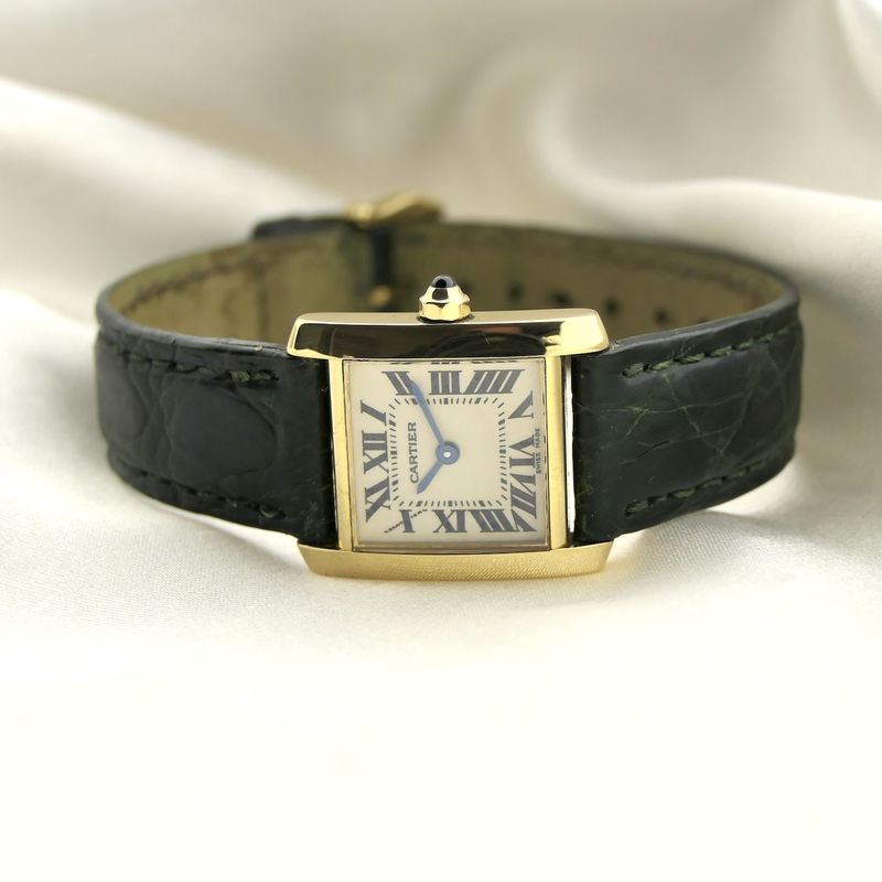Image 9 of Cartier Tank Française 1820; 18k gold ladies' watch