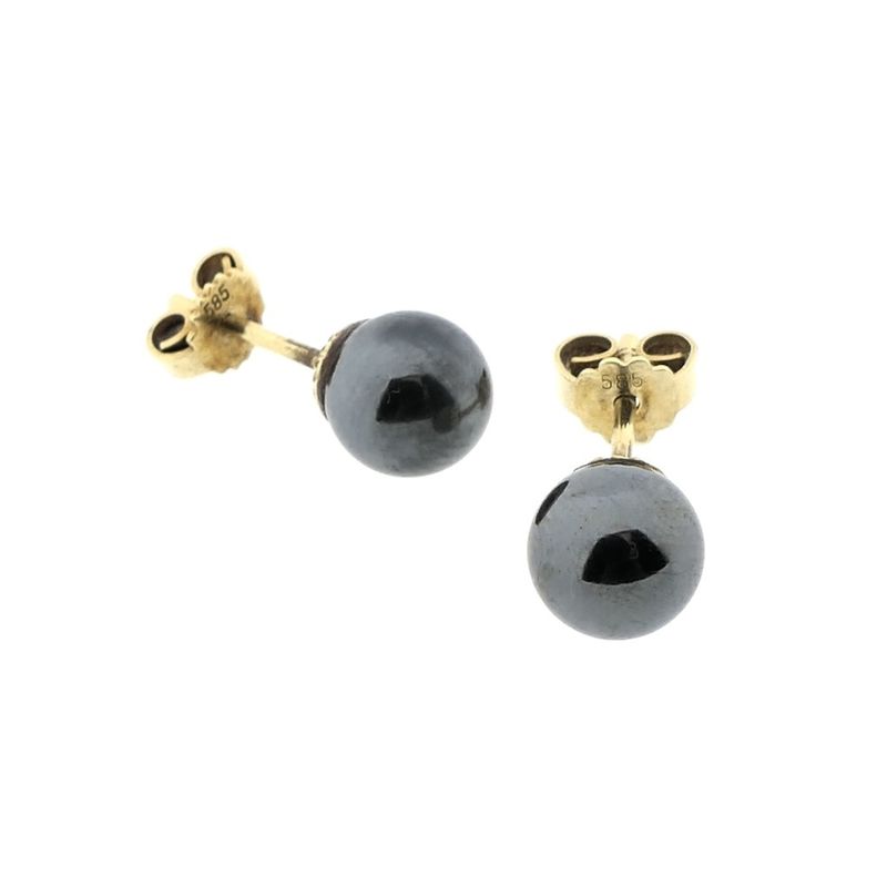 Image 5 of Gold stud earrings with Tahiti pearl