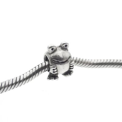 Image 2 of Pandora charm; Silver; Frog
