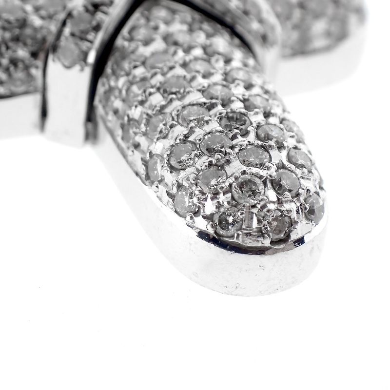 Image 5 of 18-karat white gold cross pendant with diamonds | 1.47 ct.