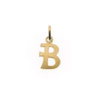 Gold pendant of the letter B