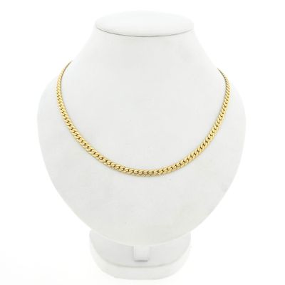 Afbeelding 1 van Gouden platte gourmetschakel ketting 