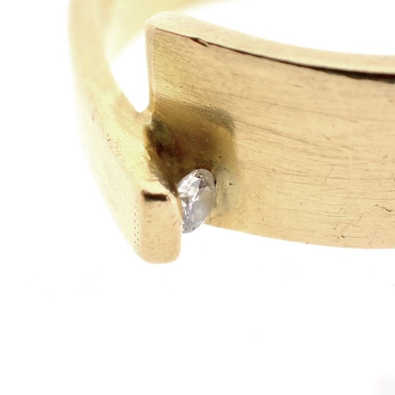 Image 5 of Golden fantasy ring with diamond 0.035 ct.