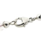 Image 6 of Rose quartz bead necklace with white gold clasp | 51 cm