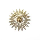 Image 1 of Gold brooch as a flower | Vintage