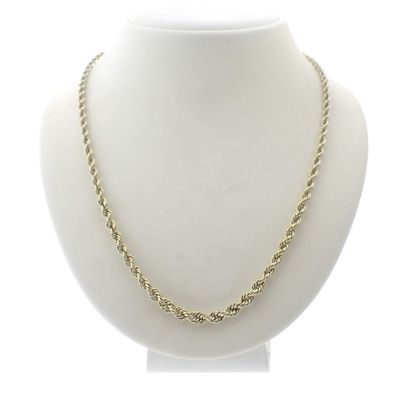 Golden twisted link chain. Image 1 of Golden twisted link chain.