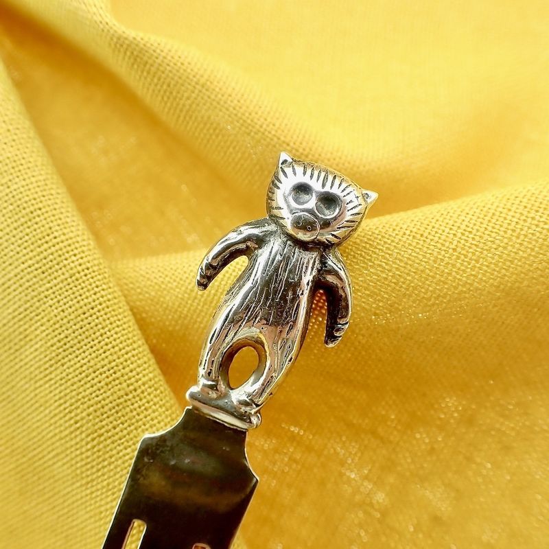 Image 5 of Silver bookmark with a bear