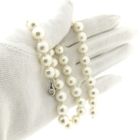 Image 9 of Pearl necklace with silver clasp | 45 cm
