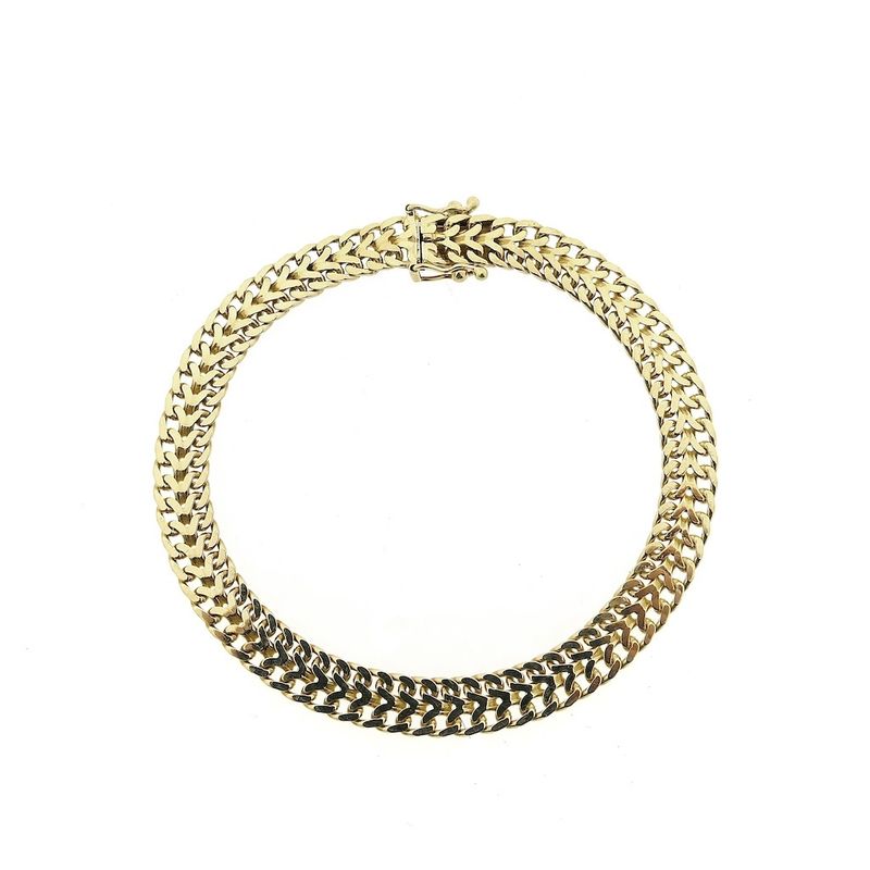 Image 4 of Gold French gourmet link bracelet | 18.5 cm