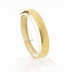 Image 1 of Gold slave bracelet with pattern; Size M/L