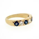 Image 5 of 18-karat gold ring with diamond and sapphire | approx. 0.51 ct.