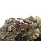 Image 7 of Silver ladies ring with pink zirconia