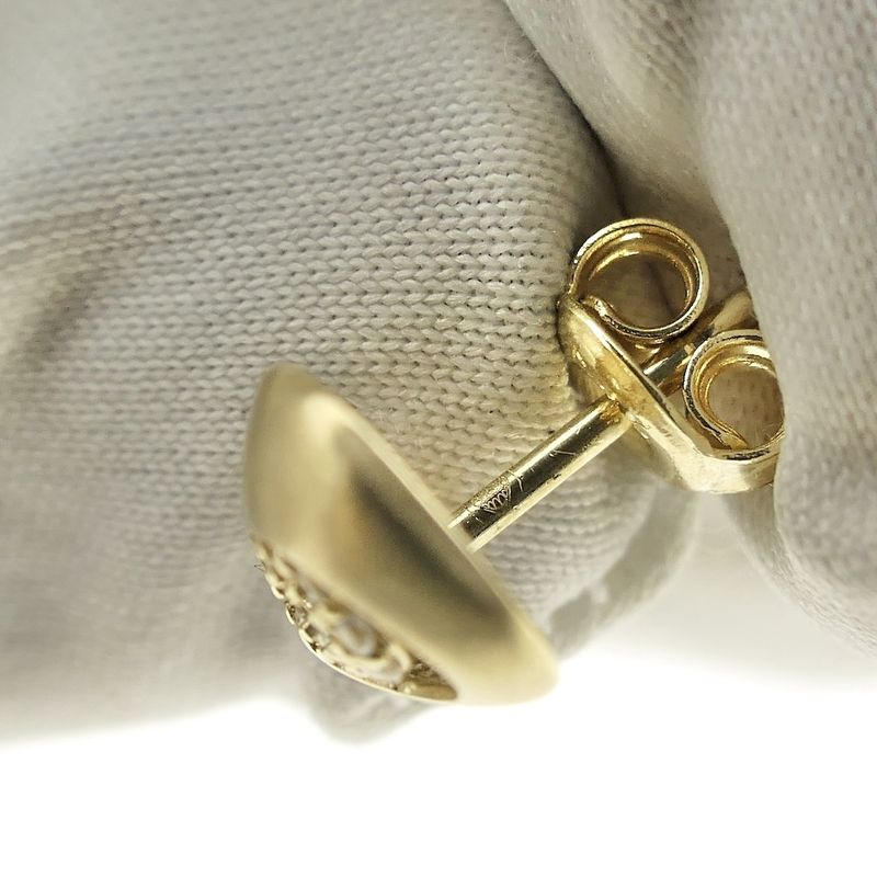 Image 7 of Gold stud earrings with zirconia