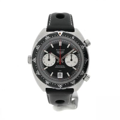 Image 1 of Heuer Autavia 1163; Vintage chronograph men's watch