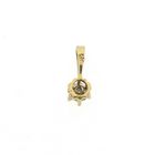 Image 7 of Gold minimalist pendant with diamond | 0.10 ct.