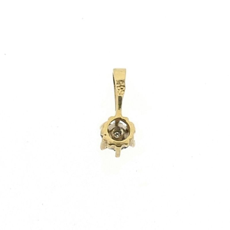 Image 7 of Gold minimalist pendant with diamond | 0.10 ct.