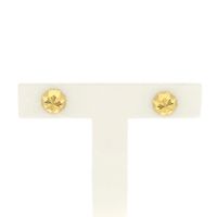 Gold faceted stud earrings