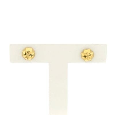 Image 1 of Gold faceted stud earrings