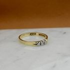 Image 2 of Gold ring with diamonds; 0.075 ct.