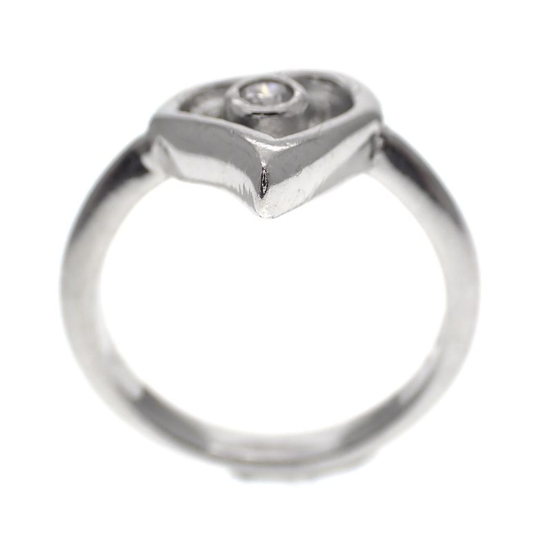 Image 3 of Silver ring with zirconia in heart
