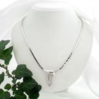 Image 3 of White gold necklace with diamond 0.035 ct.