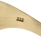 Image 8 of 8K Large Men's Signet Ring | Onyx and Zirconia