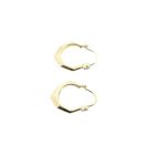 Image 8 of Gold faceted hoop earrings; Ø 12.3 mm