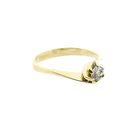 Image 4 of Golden solitaire ring with zirconia