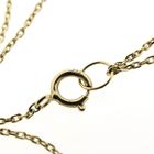 Image 7 of Gold necklace with a fixed diamond pendant; 0.03 ct. | 42 cm